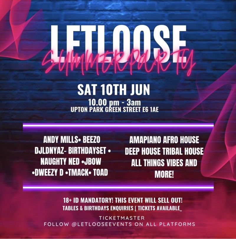 Letloose Returns 2xs Summer party